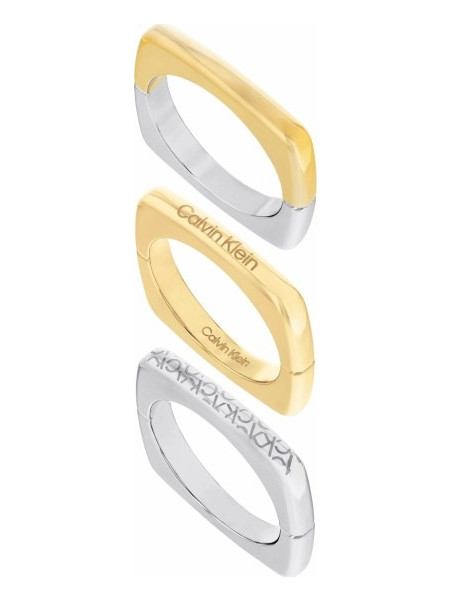 Calvin Klein Γυναικεία Δαχτυλίδια από Ατσάλι Χρυσά & Ασημί 35000512