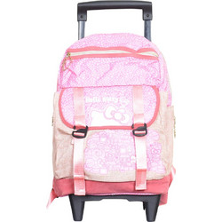 SunCe Hello Kitty Σχολική Τσάντα Τρόλεϊ Δημοτικού Ροζ HP4-9625