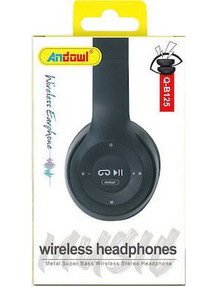 Andowl Q-B125 Ασύρματα Bluetooth Ακουστικά Over Ear Μαύρα