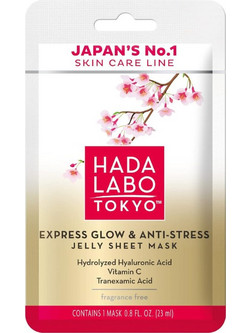 Hada Labo Tokyo Express Glow & Anti stress Jelly Sheet Mάσκα Προσώπου 23ml