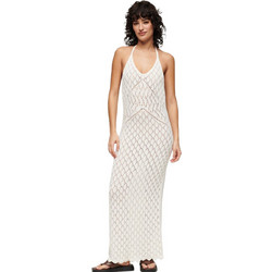 Superdry Maxi Καλοκαιρινό Βραδινό Φόρεμα Πλεκτό Εκρού W8011736A-8ML