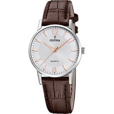 Festina Γυναικείο Ρολόι με Καφέ Δερμάτινο Λουράκι F20691/2
