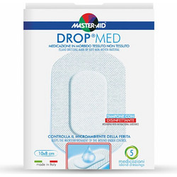 Master Aid Drop Med Αυτοκόλλητες Γάζες 10x8cm 5τμχ
