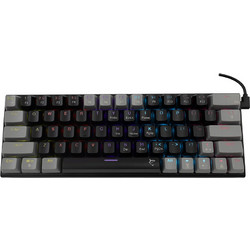 White Shark Wakizashi Μηχανικό Gaming Πληκτρολόγιο 60% με Custom Blue Διακόπτες RGB Black Grey