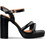 Envie Shoes Γυναικεία Πέδιλα Δερμάτινα Μαύρα με Χοντρό Πολύ Ψηλό Τακούνι και Φιάπα E15-19147-34