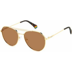 Polaroid Eyewear PLD6211 S9E Ανδρικά Γυαλιά Ηλίου Aviator Μεταλλικά Χρυσά με Καφέ Polarized Φακό
