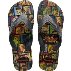 Havaianas New Top Max Street Fighter Ανδρικές Σαγιονάρες Αντιολισθητικές Πολύχρωμες 4145634-5178