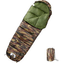 vidaXL Sleeping Bag Μονό 3 Εποχών Χακί 94513
