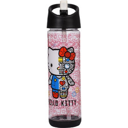 SunCe Hello Kitty Παιδικό Παγούρι Πλαστικό με Καλαμάκι Ροζ 500ml HKO-4300-Multi