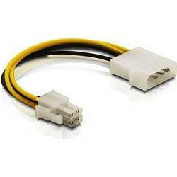 DeLOCK 82391 Καλώδιο Τροφοδοσίας 4-Pin Molex to 4-Pin Molex Male 0.15m Multicolor