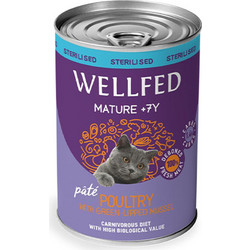 Wellfed Sterilised Mature Pate with Poultry & Mussels 400gr