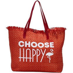 Choose Happy Υφασμάτινη Τσάντα Θαλάσσης Ώμου Αδιάβροχη Κόκκινη 32x59cm 0623067