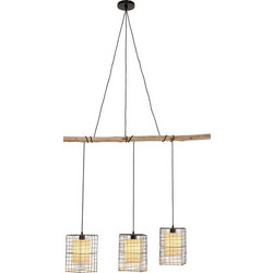 Kare Design Κρεμαστό Φωτιστικό Οροφής Πλέγμα Τρίφωτο E27 Καφέ 53142