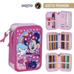Cerda Disney Minnie Κασετίνα Γεμάτη με 3 Θήκες Φούξια 2700001260