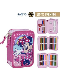Cerda Disney Minnie Κασετίνα Γεμάτη με 3 Θήκες Φούξια 2700001260