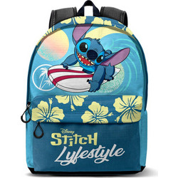 Karactermania Disney Stitch Lifestyle Σχολική Τσάντα Πλάτης Δημοτικού Πετρόλ 06702