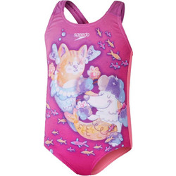 Speedo Digital Printed Αθλητικό Παιδικό Μαγιό Ολόσωμο για Κορίτσι Ροζ 8003739-17565
