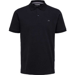 Selected Ανδρική Μπλούζα Polo Κοντομάνικη Μαύρη 16087839