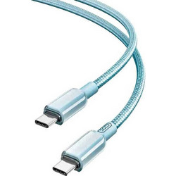 XO NB-Q250B Braided USB-C to USB-C 60W 1m Light Blue 6920680844661