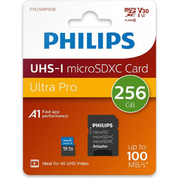 Philips microSDXC 256GB Class 10 U3 V30 UHS-I Α1