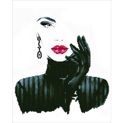 Diamond Dotz Lady in Black Καμβάς Diamond Painting Kit 52x42cm DD10.022