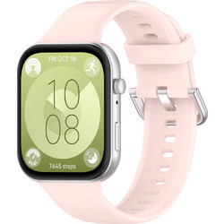 Techsuit Watchband W061 Λουράκι Σιλικόνης Pink (Huawei Watch Fit 3)