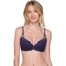 Luna Daisy Σουτιέν Balconette Push Up με Μπανέλα Μωβ 15241