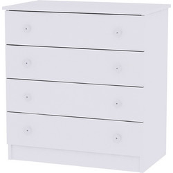 Lorelli New Βρεφική Συρταριέρα Λευκή 81x50x86cm 10170070024A