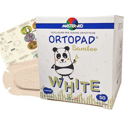 Master Aid Ortopad Bamboo Οφθαλμικά Επιθέματα για Παιδιά Λευκά 67x50mm 50τμχ