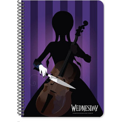 Must Wednesday Violin Σπιράλ Τετράδιο Ριγέ A4 60 Φύλλων 2 Θεμάτων Μωβ 000503666