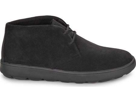 Geox Ανδρικά Μποτάκια Suede Μαύρα U45GPB00022C6024