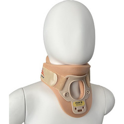 Medical Brace Ρυθμιζόμενο Κολάρο Αυχένα Σκληρό με Οπή και Υποσιαγώνιο MB2520