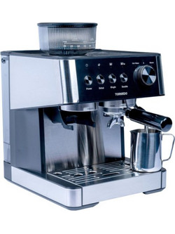 Tornado TCM-5431-GS Αυτόματη Μηχανή Espresso 2800W 20bar με Μύλο