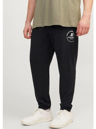Jack & Jones Ανδρικό Παντελόνι Φόρμας με Λάστιχο Μαύρο 12253887