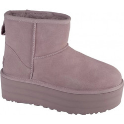 UGG Γυναικεία Μποτάκια Πλατφόρμα Suede Λιλά με Γούνα 1134991-PSK