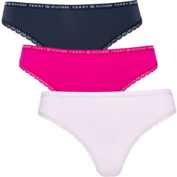 Tommy Hilfiger Βαμβακερά Γυναικεία String με Δαντέλα 3Pack UW0UW02824-0XF