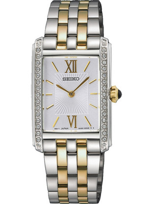 Seiko Γυναικείο Ρολόι με Ασημί Χρυσό Μεταλλικό Μπρασελέ SWR093P1
