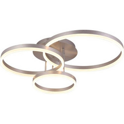 Sunlight C88059/3 Silver Κρεμαστό Φωτιστικό Οροφής Τρίφωτο LED με Θερμό Λευκό Φως Ασημί