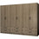 Megapap Εξάφυλλη Ντουλάπα Ρούχων Ricardo Καρυδί 240x51.8x181cm GP100-0066,3