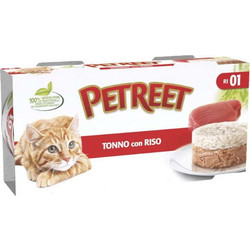 Petreet Adult with Tuna & Rice 2x170gr