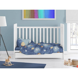 Dimcol Milky Way 185 Βρεφικό Πάπλωμα Κούνιας 160x120cm Μπλε