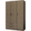 Megapap Τρίφυλλη Ντουλάπα Ρούχων Καρυδί 120x51.8x181cm GP100-0068,3