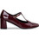 Envie Shoes Γόβες Λουστρίνι με Χοντρό Χαμηλό Τακούνι & Λουράκι Μπορντό E02-20835-39