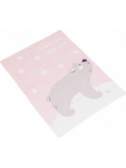 Cangaroo Dreamy Bear Κουβέρτα Αγκαλιάς Βελουτέ 75x100 Ροζ