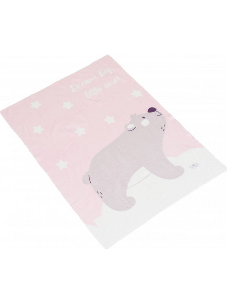 Cangaroo Dreamy Bear Κουβέρτα Αγκαλιάς Βελουτέ 75x100 Ροζ