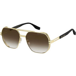 Marc Jacobs MARC784S 0NZHA Ανδρικά Γυαλιά Ηλίου Τετράγωνα Μεταλλικά Μαύρο Χρυσό με Καφέ Degradee Φακό