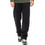 District75 Ανδρικό Παντελόνι Φόρμας Fleece Μαύρο 224MPA-183-071