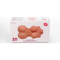 Double Hole 3D IV Κολπικό & Πρωκτικό Αυνανιστήρι Flesh