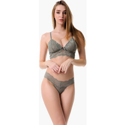 Minerva Γυναικείο String με Δαντέλα Χακί 90-80846-707