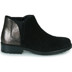 Clarks Clarkwell Demi Γυναικεία Μποτάκια Αστραγάλου Suede Μαύρα με Χοντρό Χαμηλό Τακούνι 26167475